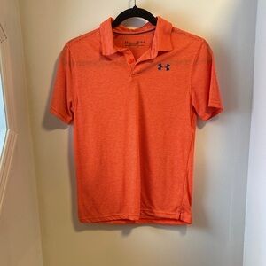 Under Armour Men’s Orange Striped Polo Shirt